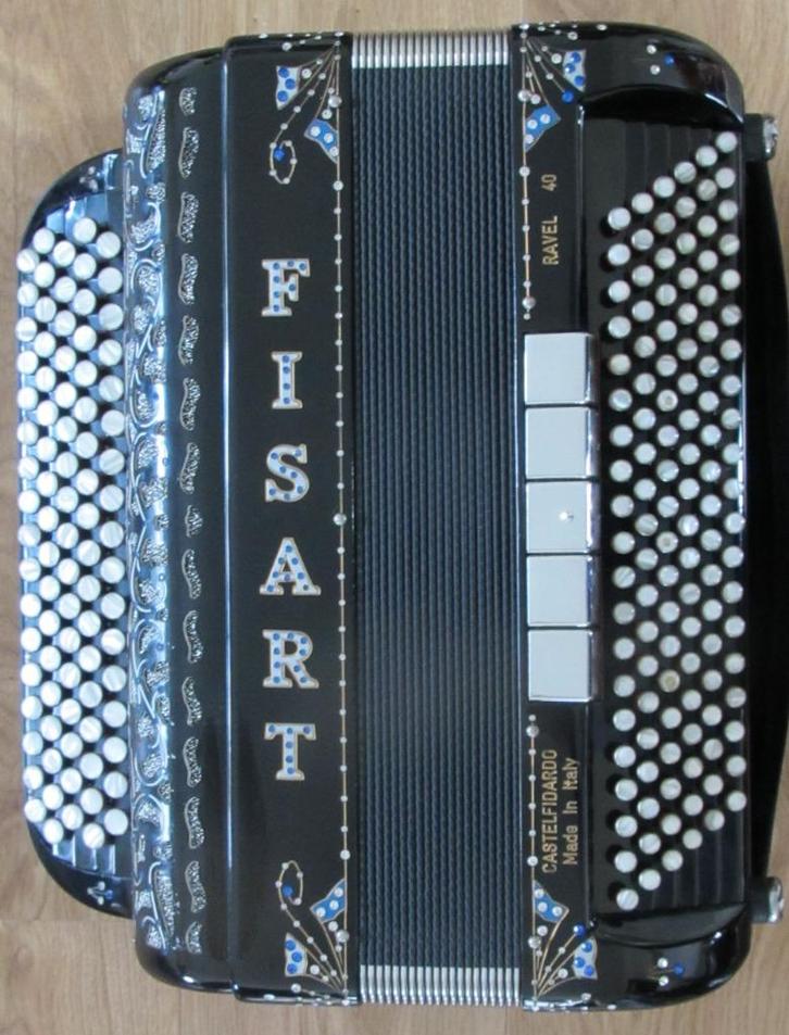 Accordeon Knop Fisart 120 bassen, Muziek en Instrumenten, Accordeons, Zo goed als nieuw, Knopaccordeon, 120-bas, Overige merken