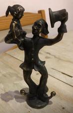 Corry Ammerlaan - bronzen beeld - clown met kind- 16 cm, Antiek en Kunst, Ophalen of Verzenden, Brons