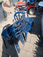 Blauwe Tuinstoelen - Stapelbaar, Ophalen, Zo goed als nieuw