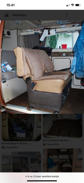 Vw t3 westfalia 2 pers bankje Gezocht!! beschikbaar voor biedingen