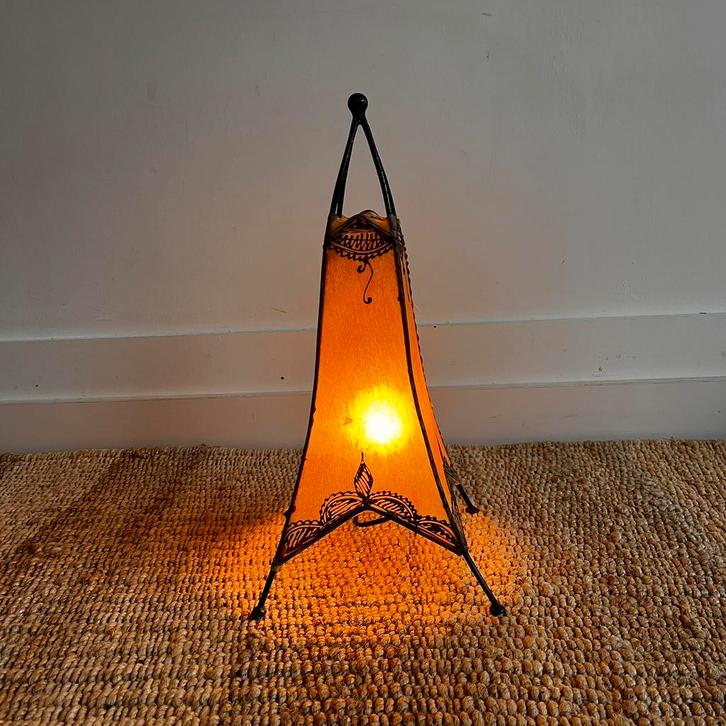 GREEN SALE Marokkaanse lamp vintage, Huis en Inrichting, Lampen | Tafellampen, Zo goed als nieuw, Minder dan 50 cm, Ophalen of Verzenden