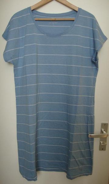 Lichtblauw/wit gestreept nachthemd/slaapshirt Hema.(L) beschikbaar voor biedingen