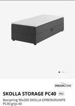 Boxspring 90x200 met opbergruimte - Grijs, Huis en Inrichting, Slaapkamer | Boxsprings, Ophalen, 90 cm, Eenpersoons, Nieuw