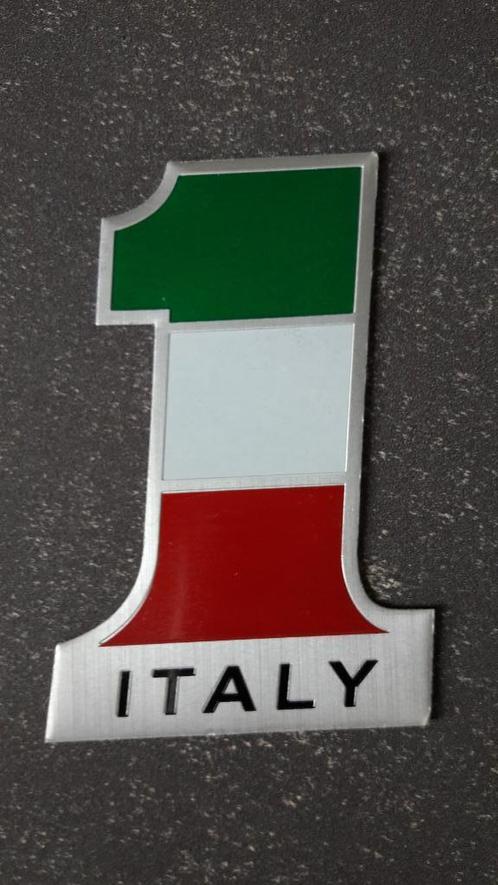 3D metalen aluminium Italie Italy 1 vlag flag embleem badge, Auto diversen, Autostickers, Ophalen of Verzenden