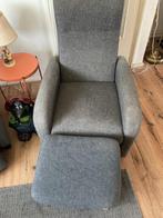Relax fauteuil met extra voetenbanl, Huis en Inrichting, Stoelen, Grijs, Zo goed als nieuw, Hout, Eén