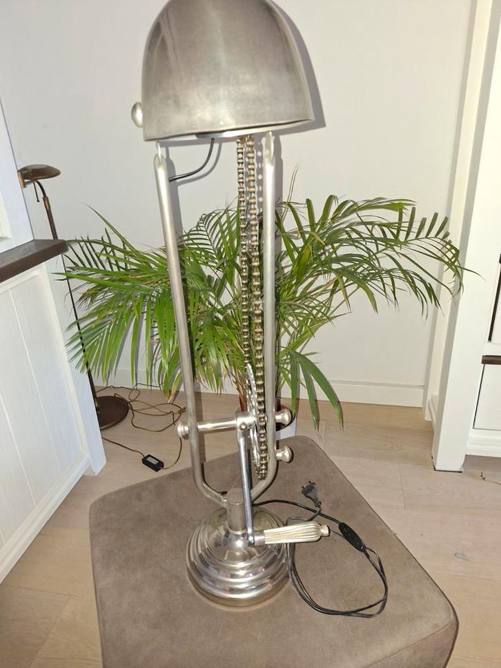Industriële Bureau-/Schemerlamp, Antiek en Kunst, Antiek | Lampen, Ophalen of Verzenden
