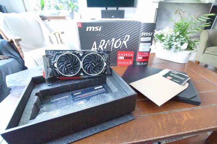 MSI RX580 Armor 8G OC, Computers en Software, Videokaarten, Gebruikt, AMD, PCI-Express 3.0, GDDR5, HDMI, DisplayPort, DVI, Ophalen of Verzenden