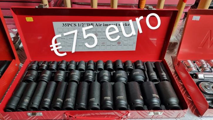 Kracht doppenset kleine en lange doppen, Doe-het-zelf en Verbouw, Gereedschapskisten, Nieuw, Ophalen of Verzenden