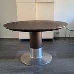 Arco Balance design tafel donkerbruin, geborstelde poot, Huis en Inrichting, Ophalen, 200 cm of meer, Zo goed als nieuw, Vijf personen of meer