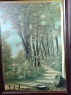 Schilderij - Uitzicht op bospad / Nino Parola, Ophalen of Verzenden