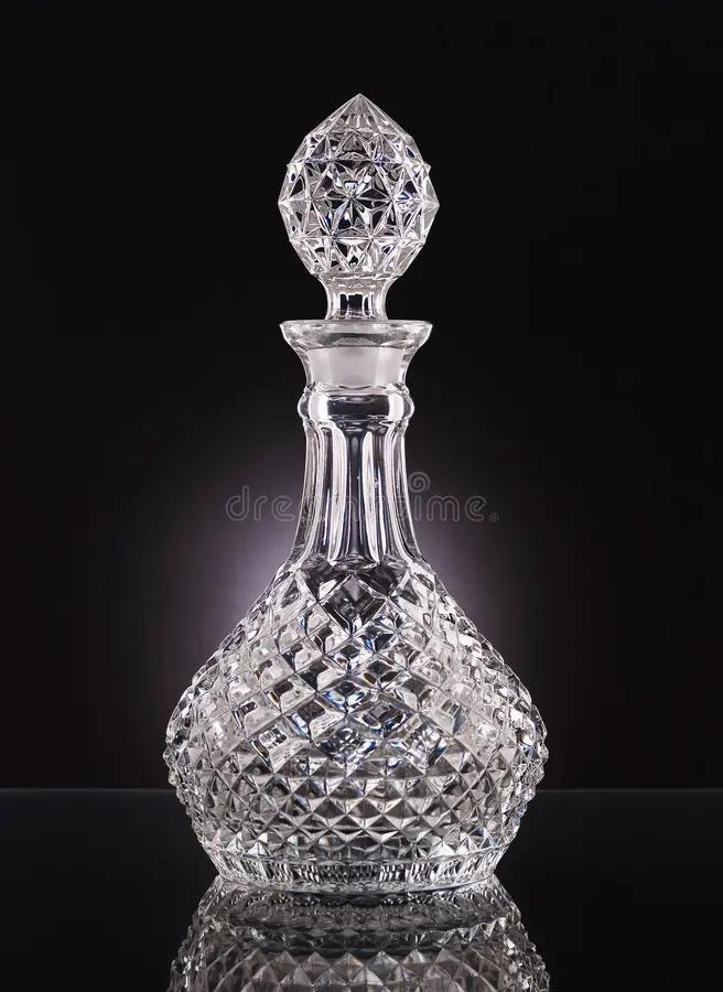 Art Deco antiek karaf met diamand structuur - Super conditie, Antiek en Kunst, Antiek | Glas en Kristal, Ophalen of Verzenden