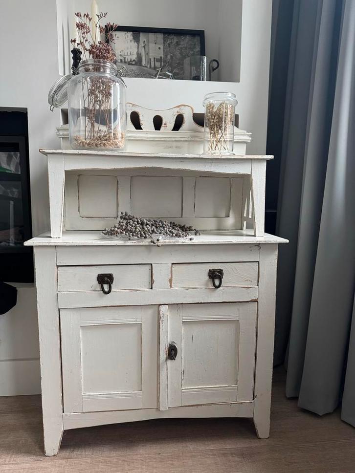 Charmant Brocante Kastje Offwhite, Antiek en Kunst, Curiosa en Brocante, Ophalen