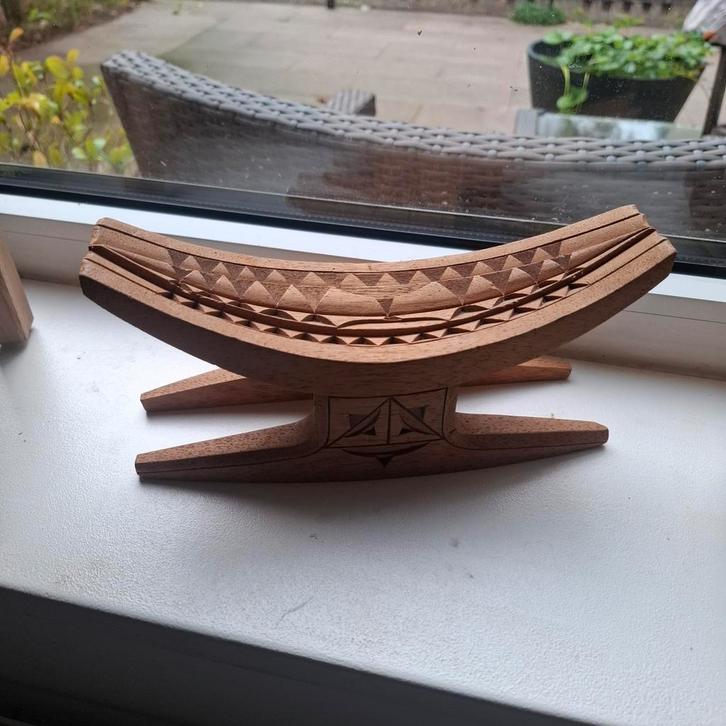 Afrikaanse hoofdsteun hout, Antiek en Kunst, Kunst | Beelden en Houtsnijwerken, Ophalen of Verzenden