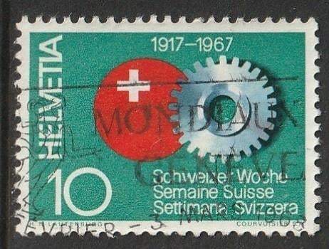 Zwitserland 1967 858 Schweizer Woche, Gest, Ophalen of Verzenden, Gestempeld