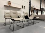 6 Nieuw Leolux Mime eetkamerstoelen Leer Chuchubi Zwart, Huis en Inrichting, Stoelen, Leolux, Zwart, Nieuw, Leer