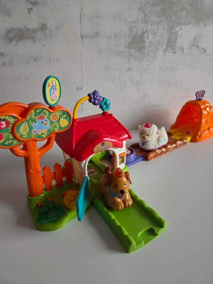 Vtech - zoef zoef dieren hondenhok, Kinderen en Baby's, Speelgoed | Vtech, Gebruikt, 6 maanden tot 2 jaar, Ophalen of Verzenden