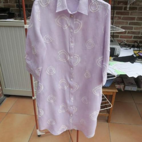 Kleedje lila linnen Camicetta Snob mt 40 (it 44), Kleding | Dames, Jurken, Zo goed als nieuw, Maat 38/40 (M), Paars, Knielengte