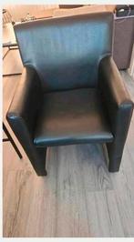4 Leren Eetkamerstoelen, Huis en Inrichting, Ophalen, Zwart, Leer, Zo goed als nieuw