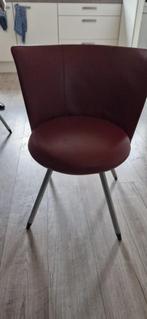 Eetkamerstoelen rood, Vijf, Zes of meer stoelen, Kunststof, Gebruikt, Retro
