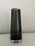 Luxury Ribbed vaasje Smoke Grey Nieuw!, Overige kleuren, Nieuw, Ophalen of Verzenden, Glas