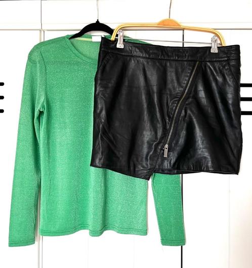 cool! TRANSMISSION soft black leather mini skirt mt L 40, Kleding | Dames, Rokken, Gedragen, Maat 38/40 (M), Zwart, Boven de knie
