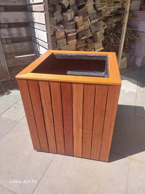 Design vierkante plantenbak van hardhout nieuw, Tuin en Terras, Bloembakken en Plantenbakken, Nieuw, Hout, Binnen, Balkon, Tuin