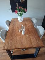 Stoere teakhouten eettafel Romaro – 160x90 cm, Huis en Inrichting, Tafels | Salontafels, Ophalen, Gebruikt, Teakhout, 50 tot 100 cm