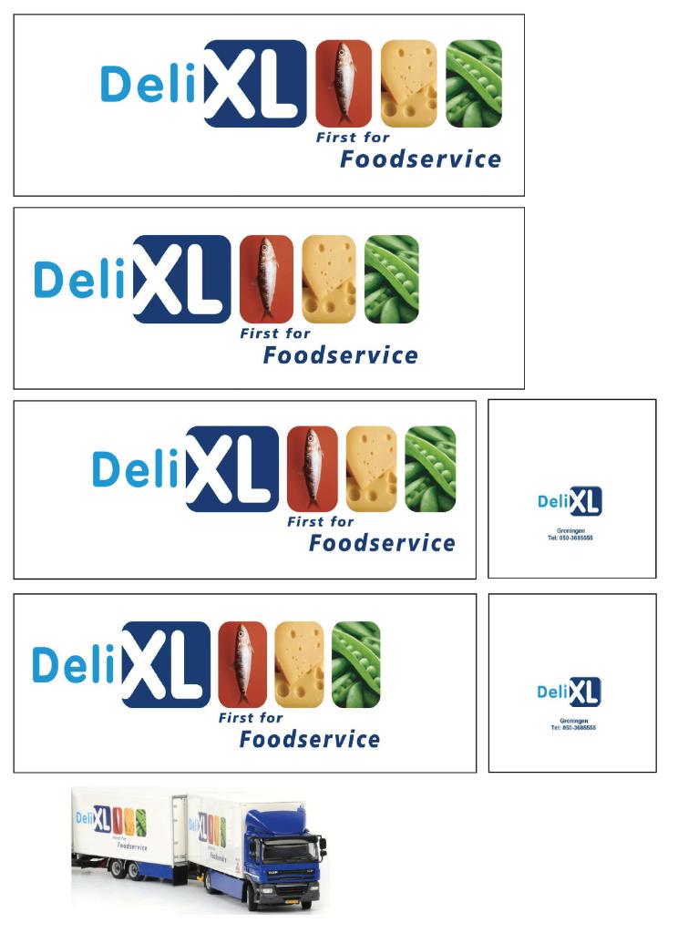 Vrachtauto decal 1:50 Deli XL foodservice ( combi ), Verzenden, Nieuw, Bus of Vrachtwagen, Overige merken