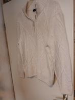 Wit Wollen trui kabeltrui C&A mt L  Mohair rits hals, Wit, Maat 42/44 (L), Ophalen of Verzenden, Zo goed als nieuw