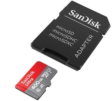 Ultrasnelle SanDisk Ultra microSDXC 400 GB + SD-adapter beschikbaar voor biedingen