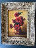 Onbekende kunstenaar - Dahlia's in vaas, Antiek en Kunst, Kunst | Schilderijen | Klassiek, Ophalen