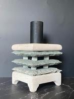 Unieke Indonesische Pagode Beeld – Steen & Lava – 16 cm, Ophalen of Verzenden