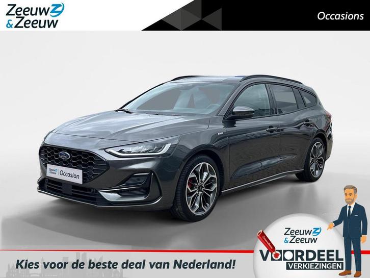 Ford Focus Wagon 1.0 EcoBoost Hybrid ST Line X 125pk | Stoel, Auto's, Ford, Bedrijf, Te koop, Focus, ABS, Achteruitrijcamera, Airbags