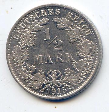 Duitsland 1/2 Mark 1915 E PR (XF) beschikbaar voor biedingen