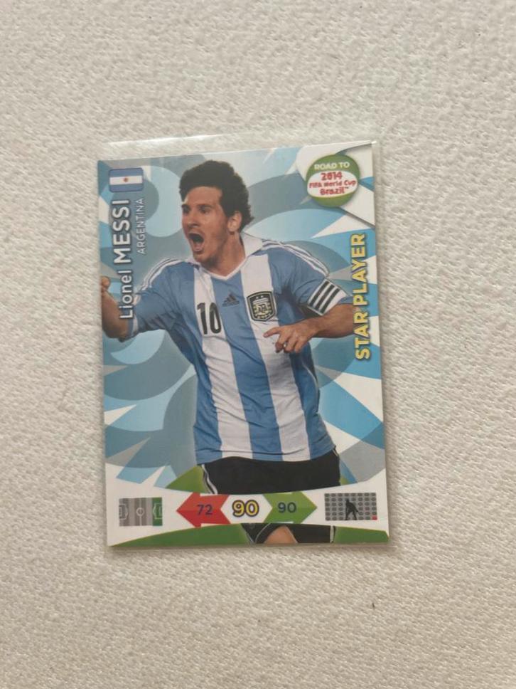 Messi Adrenalyn XL Star Player 2014 WK Brazilië, Verzamelen, Sportartikelen en Voetbal, Zo goed als nieuw, Spelerskaart, Buitenlandse clubs