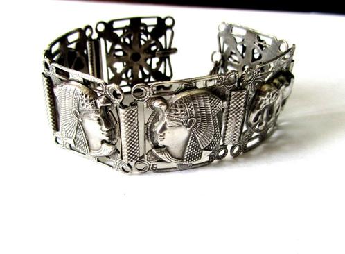 Vintage Hamsa Hand Fatimas Hand Armband geluks Amulet, 22,5, Sieraden, Tassen en Uiterlijk, Armbanden, Zo goed als nieuw, Zilver