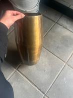 Gouden Bloemen Vaas, Huis en Inrichting, Woonaccessoires | Vazen, Overige materialen, Gebruikt, Geel, Ophalen of Verzenden
