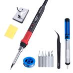Digitale LCD temperatuur instelbaar 80W soldeerbout set, Ophalen of Verzenden, Nieuw