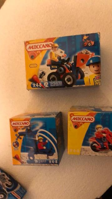 Meccano : 2xcity 1x nr 1201 en Maxi kit moterbike beschikbaar voor biedingen
