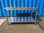 2x RVS solide gelaste werktafel 1x 150/80 & 1x 188/60 -ppst, Ophalen, Gebruikt