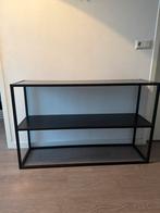 Karwei Zwarte Sidetable met 2 Niveaus, Ophalen, 100 tot 150 cm, Zo goed als nieuw, Metaal