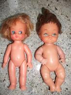 2 popjes (blond en bruin haar), Verzamelen, Poppen, Ophalen of Verzenden, Gebruikt, Pop