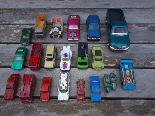 20 vintage autootjes oud Lesney Matchbox, Majorette, Tonka, Hobby en Vrije tijd, Modelauto's | Overige schalen, Gebruikt, Auto