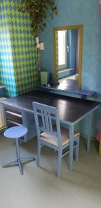 Stoer Industrieel Stalen Bureau Werktafel, Ophalen, Gebruikt