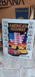 Route 66 Metalen Decoratiebord, Ophalen of Verzenden