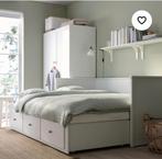 Bedbank Hemnes Ikea, Huis en Inrichting, Ikea Styling, Eenpersoons, Wit, Ophalen of Verzenden