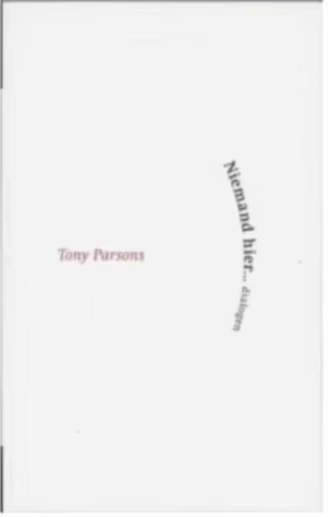 Niemand hier ... dialogen (Tony Parsons), Boeken, Esoterie en Spiritualiteit, Zo goed als nieuw, Achtergrond en Informatie, Overige onderwerpen