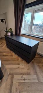 Ladekast zwart slaapkamer: MALM IKEA 6 lades., Ophalen, 5 laden of meer, 150 tot 200 cm, Zo goed als nieuw