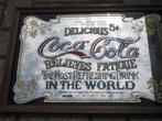 Vintage Coca Cola spiegel, Verzamelen, Merken en Reclamevoorwerpen, Ophalen, Gebruikt, Reclamebord