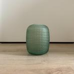 Groene glazen vaas van HEMA - 20cm hoog, Ophalen, Minder dan 50 cm, Groen, Glas